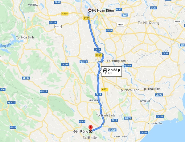 đường đi đền Rồng
